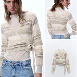 Zara knit wrap cardigan small